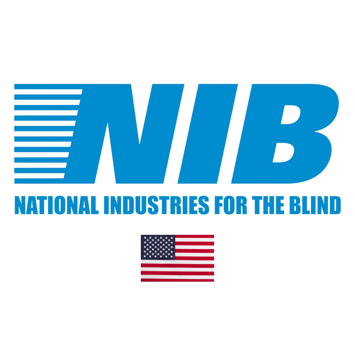 National Industries For The Blind Logo and United States flag